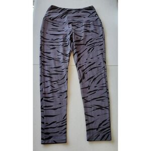 Rachel Zoe High Waisted Ponte Athletic Pants Womens Small Grey Black Zebra Print